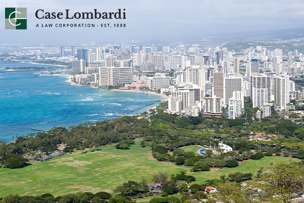 image of Honolulu skyline from Case Lombardi A Law Corporation Website